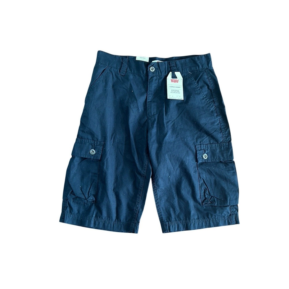 Levi's Youth Boys Cargo Shorts Black Falls Below Knee‎ Sz 16 Waist 28 NWT